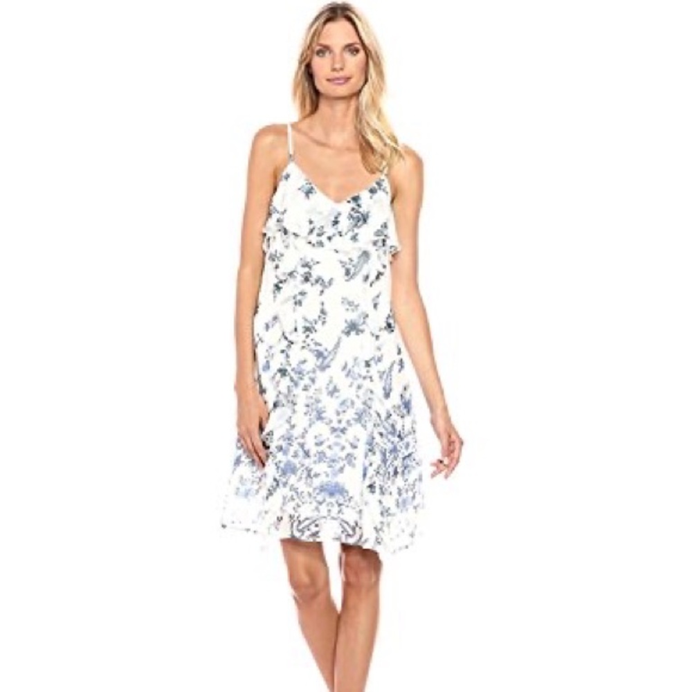 NWT Lucky Brand womens Ruffle Bare strap dress. Size Small